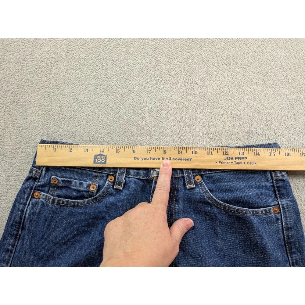 Levis 505 Regular Fit Straight Leg Jeans Mens 30x30 Medium Wash Blue Denim